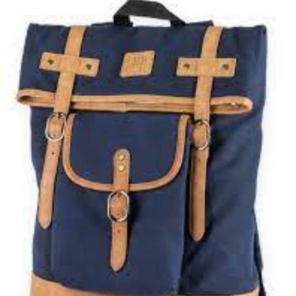 FOSTER & RYE Insulated Cooler Wine Backpack In Deep Pacific Blue NWT - Picture 2 of 12